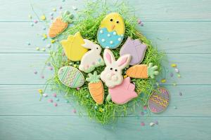 Easter decorated cookies photo