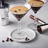 Espresso martini in two glasses photo