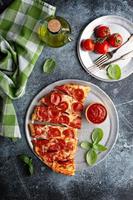 Pepperoni pizza breadsticks photo