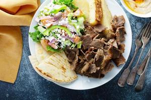 Mediterranean food on the table photo