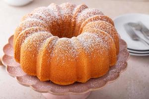 Pound cake, traditional vanilla or sour cream flavor photo