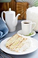 Coconut layer cake photo