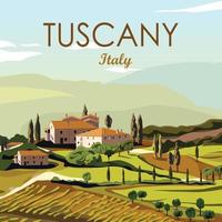 Tuscany italy a nice poster vector