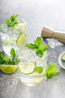 Refreshing summer mojito cocktail photo