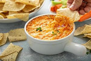 Buffalo chicken dip with chips photo