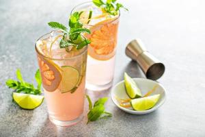 Grapefruit and lime mojito photo