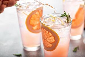 Grapefruit cocktail with rosemary with bitters photo