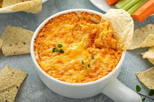 Buffalo chicken dip with chips photo