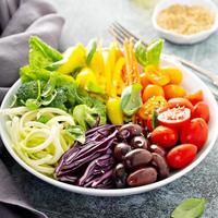 Assorted vegetables rainbow salad photo