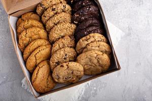 Box of assorted cookies photo