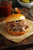 Pulled pork sandwich photo