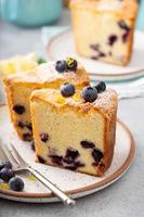 Traditional lemon blueberry pound cake, Bundt cake photo