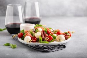 Appetizer antipasto skewers photo