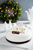 White Christmas cake photo