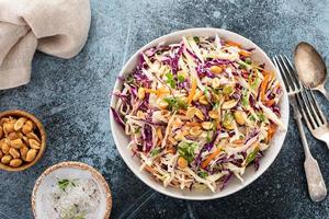 Asian cole slaw with peanut dressing photo