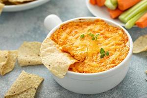 Buffalo chicken dip with chips photo