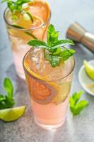 Grapefruit and lime mojito cocktail photo