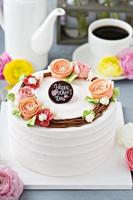 Mothers day cake with flowers photo