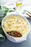 Shepherds pie with ground meat and potatoes photo