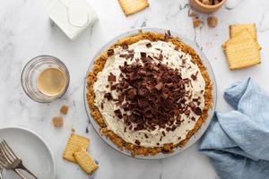 Ricotta and chocolate Cannoli pie photo