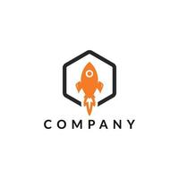 Rocket Media logo, Startup, launching logo template vector