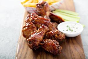 Barbeque chicken wings photo