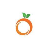 Orange template logo design. Vector