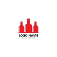 set of Bottle logo template vector icon illustration