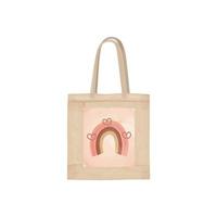 Watercolor tote bag Clipart. tote bag icon illustration vector