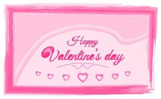 Happy Valentine's day with pink background cards. vector
