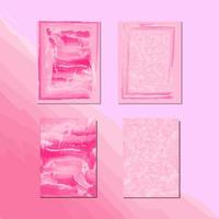 Set of pink and violet frames. Card background template collection. vector