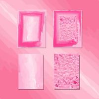 Set of pink and white background. Card background template collection. vector