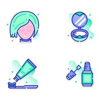 iconos de ilustración de belleza y cosmética vector