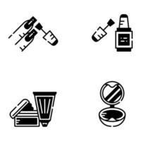 Black Beauty and Cosmetics Icons vector