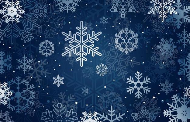 Winter Background with Snowflakes Element