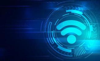 tecnología digital y red 4g 5g 6g conexión inalámbrica a internet wi-fi, banner de fondo azul verde, futuro cibernético futurista, conexión de red de datos grandes abstracta tecnología de acceso, vector de ilustración