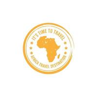 Grunge rubber stamp with the text Africa icon map vector