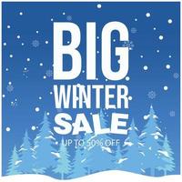 Winter sale poster design vector