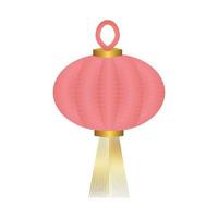 Chinese lantern pink. Vector illustration.