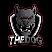 Vector illustration of dog mascot logo template