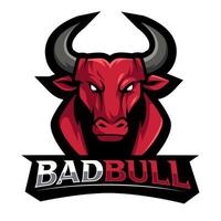 Vector mascot, cartoon and illustration of a angry bull head