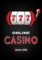 Online casino background with slot machine vector