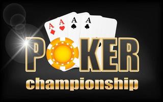 Poker championship banner vector