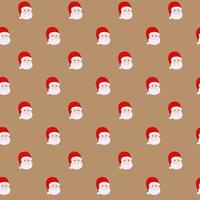 Seamless Pattern background Merry Christmas and Happy new year concept. There are many Santa with red hat. vector