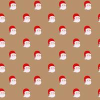 Seamless Pattern background Merry Christmas and Happy new year concept. There are many Santa with red hat. vector