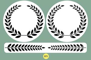 Wreath Silhouette set, Wreath Vector Line art illustration