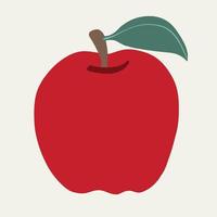 Doodle freehand simplicity drawing of apple. vector