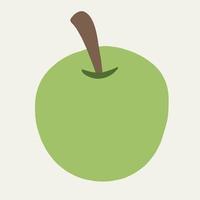 Doodle freehand simplicity drawing of apple. vector