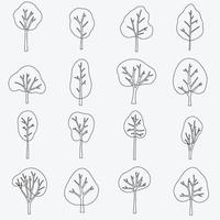 Simplicity tree freehand drawing flat design. vector