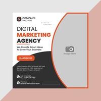 Digital marketing agency and corporate business flyer social media post banner template vector